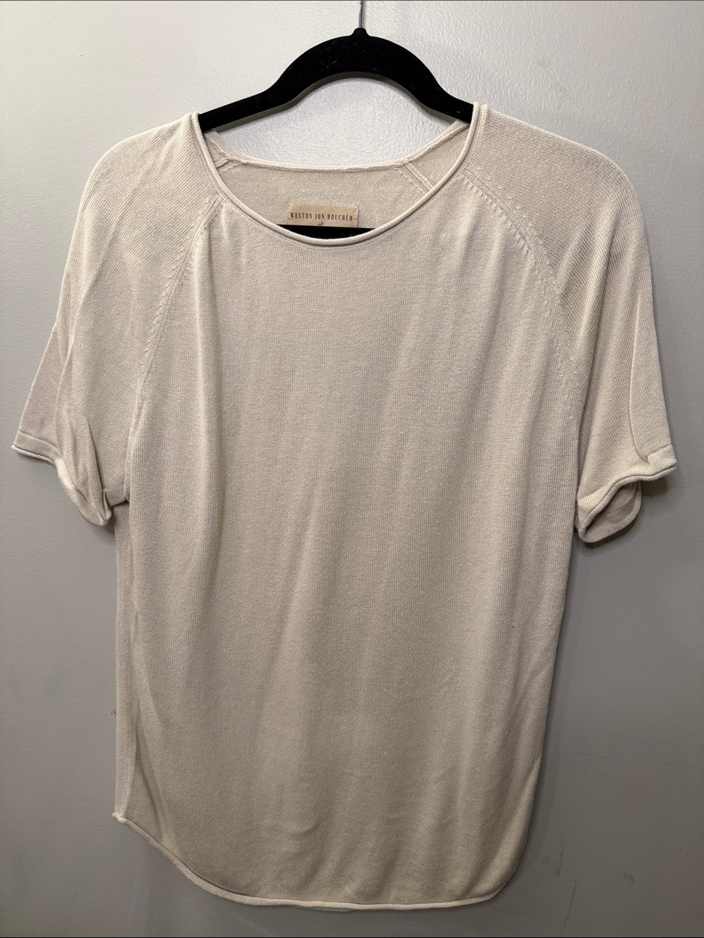 Men's Short-Sleeve Crewneck T-Shirt in Cream